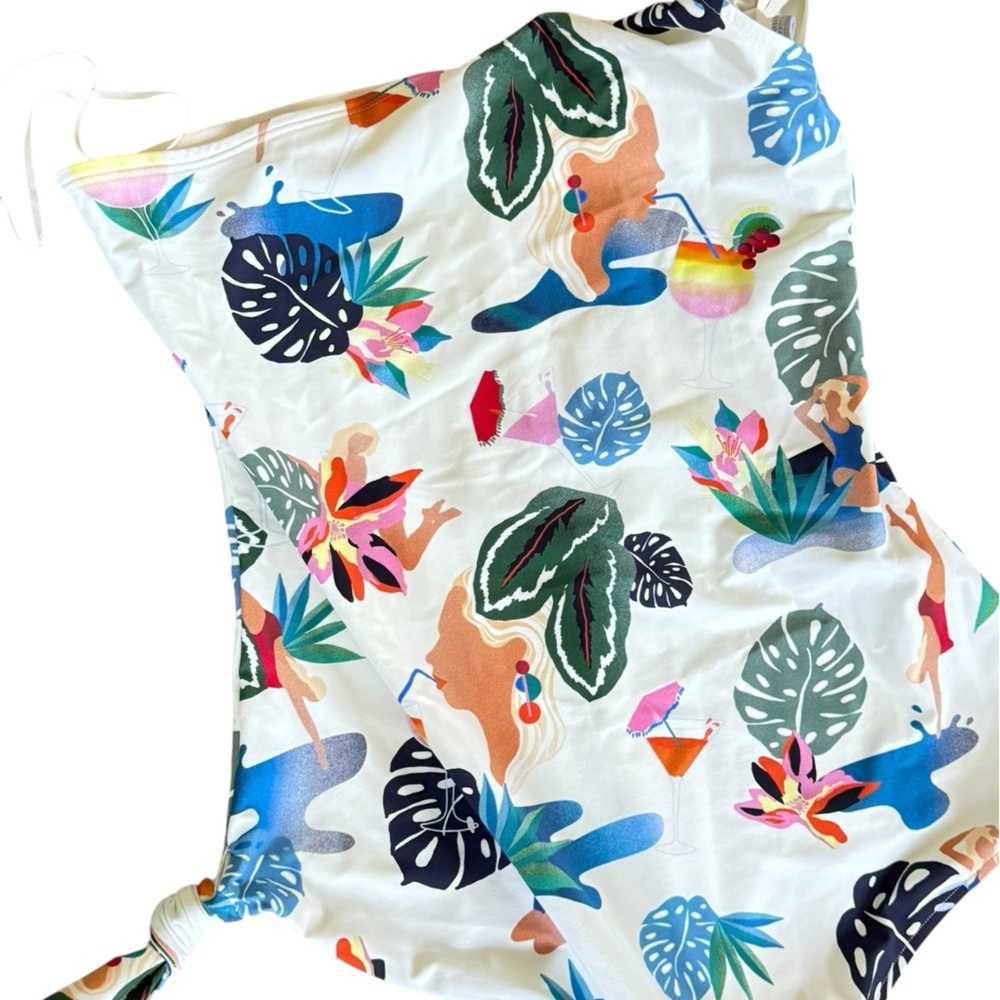 & Other Stories NEW One Shoulder Printed Swimsuit - Picture 2 of 7